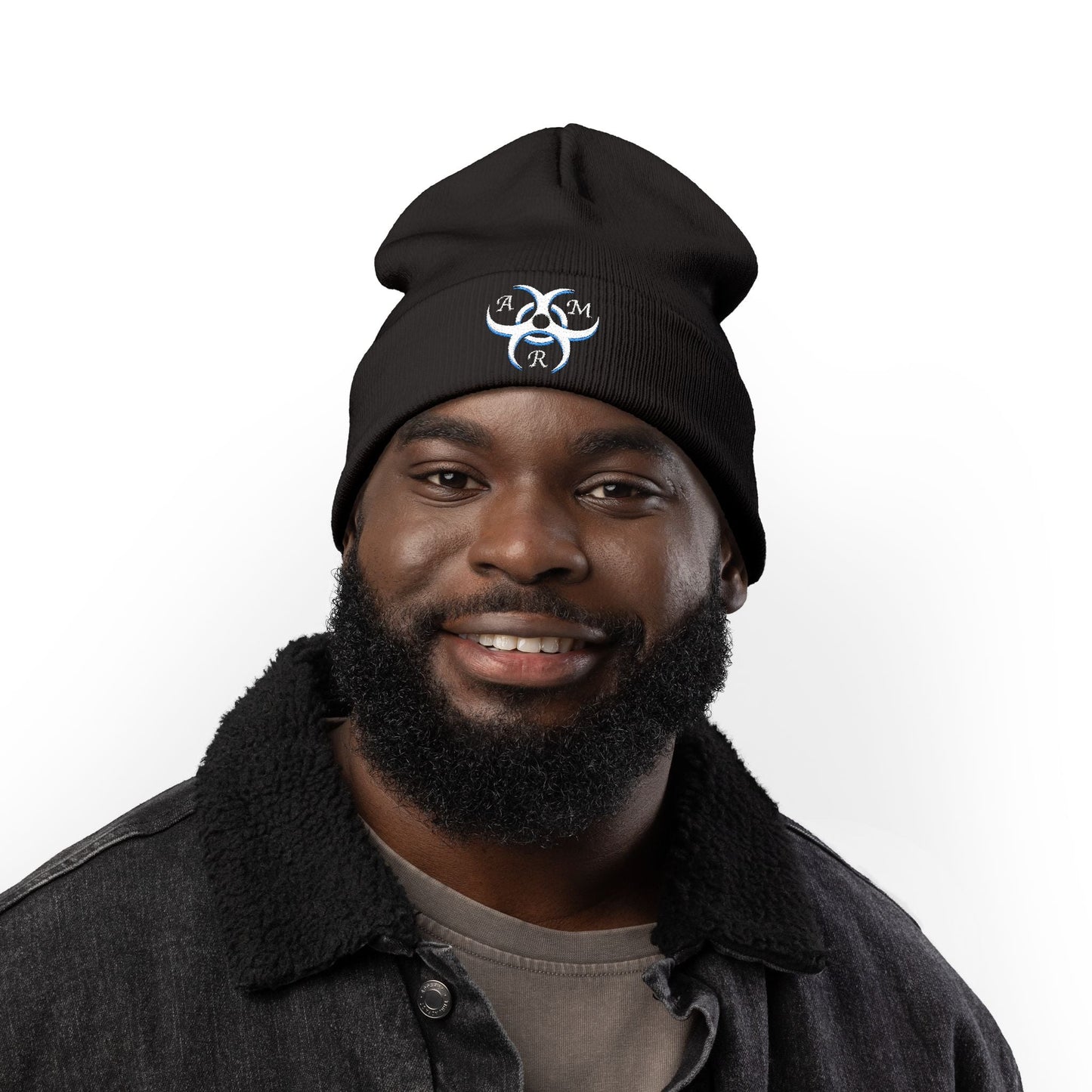 AMR Knit Beanie (Embroidery) Light Logo