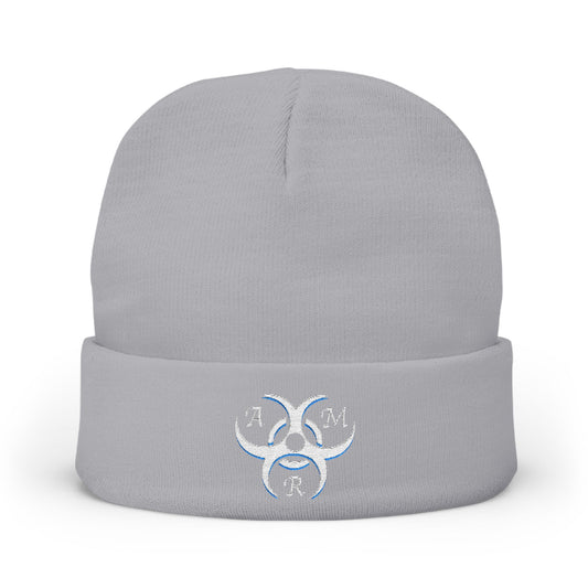 AMR Knit Beanie (Embroidery) White logo