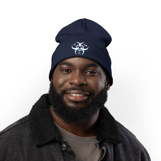 AMR Knit Beanie (Embroidery) Light Logo