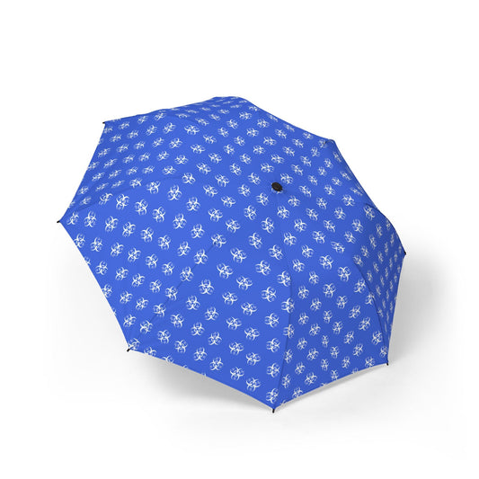 Blue AMR Semi-Automatic Foldable Umbrella